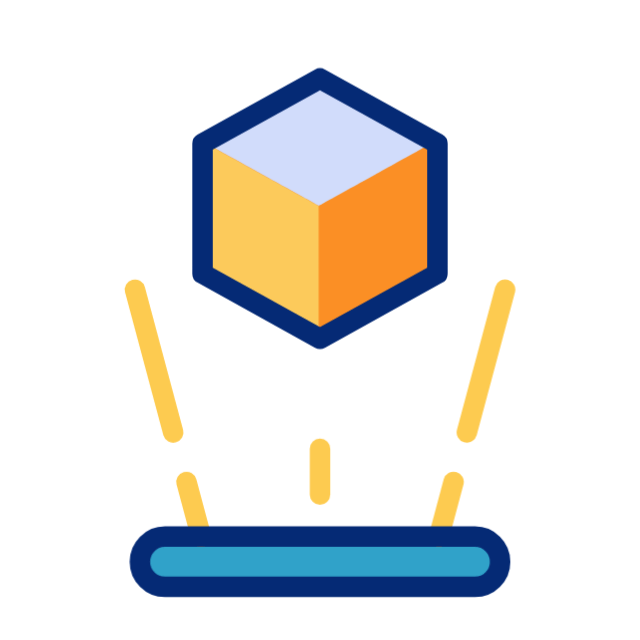 Holographic systems icon animation